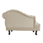 Recamier Larissa Lado Esquerdo 1 20 Cm Veludo Bege - Montanar