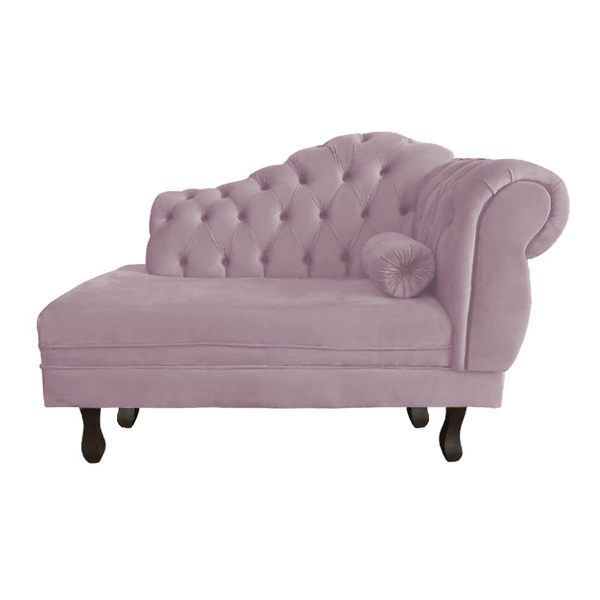 Recamier Larissa Lado Esquerdo 1 20 Cm Veludo Rosê  - Montana