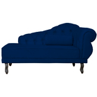 Recamier Larissa Lado Esquerdo 1 50 Cm Veludo Azul Marinho -