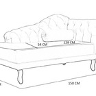 Recamier Larissa Lado Esquerdo 1 50 Cm Veludo Cappuccino - Mo