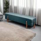 Recamier Luxo Madeira Maciça Eros Azul