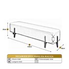 Recamier Luxo Madeira Maciça Eros Azul