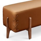 Recamier Luxo Madeira Maciça Eros Caramelo