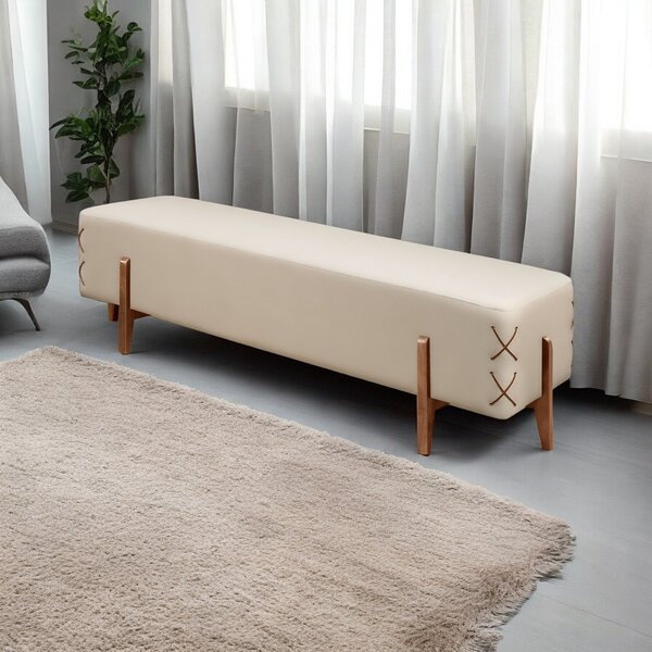 Recamier Luxo Madeira Maciça Eros Off White