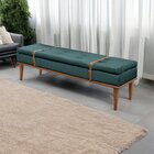 Recamier Luxo Madeira Maciça Londres Azul