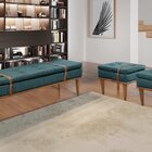 Recamier Luxo Madeira Maciça Londres Azul