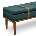 Recamier Luxo Madeira Maciça Londres Azul