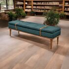 Recamier Luxo Madeira Maciça Londres Azul