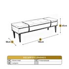 Recamier Luxo Madeira Maciça Londres Azul