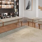 Recamier Luxo Madeira Maciça Londres Bege