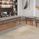 Recamier Luxo Madeira Maciça Londres Cappuccino