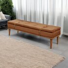 Recamier Luxo Madeira Maciça Londres Caramelo