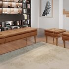 Recamier Luxo Madeira Maciça Londres Caramelo