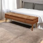 Recamier Luxo Madeira Maciça Londres Caramelo