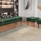 Recamier Luxo Madeira Maciça Londres Verde