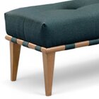 Recamier Luxo Madeira Maciça Valentin Azul