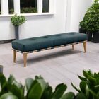 Recamier Luxo Madeira Maciça Valentin Azul