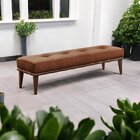 Recamier Luxo Madeira Maciça Valentin Caramelo