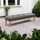 Recamier Luxo Madeira Maciça Valentin Cinza