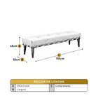 Recamier Luxo Madeira Maciça Valentin Cinza