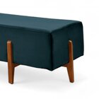 Recamier Luxo Madeira Maciça Zurik Azul