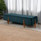 Recamier Luxo Madeira Maciça Zurik Azul