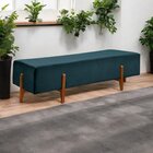 Recamier Luxo Madeira Maciça Zurik Azul