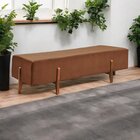 Recamier Luxo Madeira Maciça Zurik Caramelo