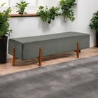 Recamier Luxo Madeira Maciça Zurik Cinza