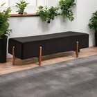 Recamier Luxo Madeira Maciça Zurik Preto