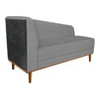 Recamier Monet Composê Corano Preto Com Linho Base De Madeira