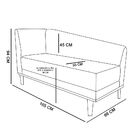 Recamier Monet Composê Corano Preto Com Linho Base De Madeira