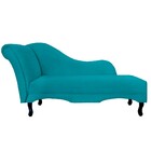 Recamier Namoradeira Divã Lado Direito Olivia Suede Azul Turq