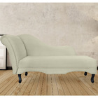 Recamier Namoradeira Divã Lado Direito Olivia Suede Bege - Ds