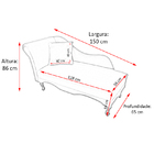 Recamier Namoradeira Divã Lado Direito Olivia Suede Verde - D