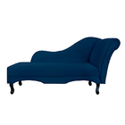 Recamier Namoradeira Divã Lado Esquerdo Olivia Suede Azul Mar