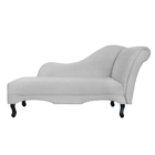 Recamier Namoradeira Divã Lado Esquerdo Olivia Suede Branco -