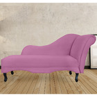 Recamier Namoradeira Divã Lado Esquerdo Olivia Suede Rosa - D