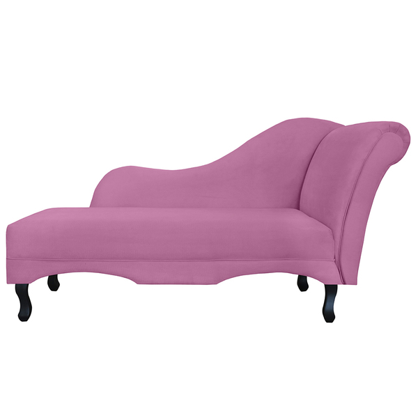 Recamier Namoradeira Divã Lado Esquerdo Olivia Suede Rosa - D