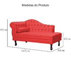 Recamier Namoradeira Divã Larissa Lado Direito Corino Cores -