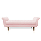 Recamier Olinda Suede 160 Cm Pés Chanfrado Castanhos - D'ross