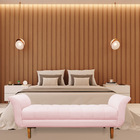 Recamier Olinda Suede 160 Cm Pés Chanfrado Castanhos - D'ross