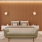 Recamier Olinda Suede 160 Cm Pés Chanfrado Castanhos M11 - D'