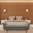 Recamier Olinda Suede 160 Cm Pés Chanfrado Castanhos M11 - D'