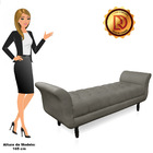 Recamier Olinda Suede 160 Cm Pés Torneados Tabaco - D'rossi -