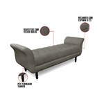 Recamier Olinda Suede 160 Cm Pés Torneados Tabaco - D'rossi -