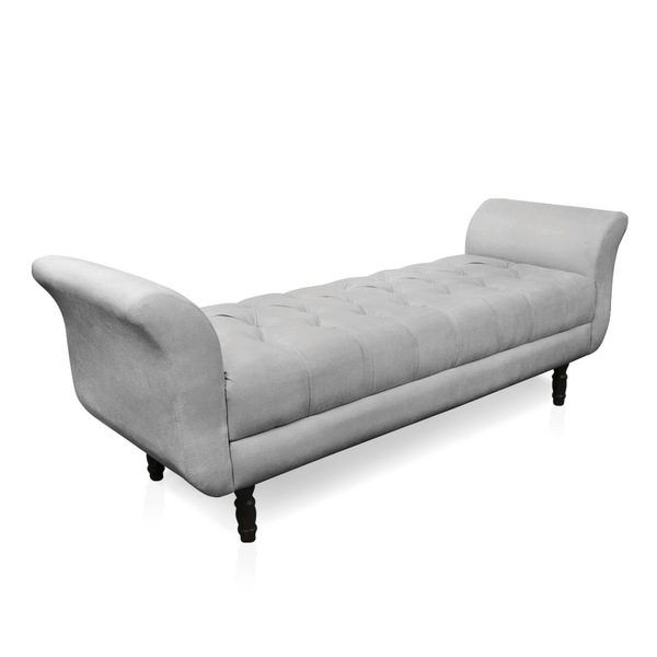 Recamier Olinda Suede 160 Cm Pés Torneados Tabaco - D'rossi -