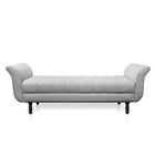 Recamier Olinda Suede 160 Cm Pés Torneados Tabaco - D'rossi -