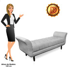 Recamier Olinda Suede 160 Cm Pés Torneados Tabaco - D'rossi -