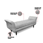 Recamier Olinda Suede 160 Cm Pés Torneados Tabaco - D'rossi -